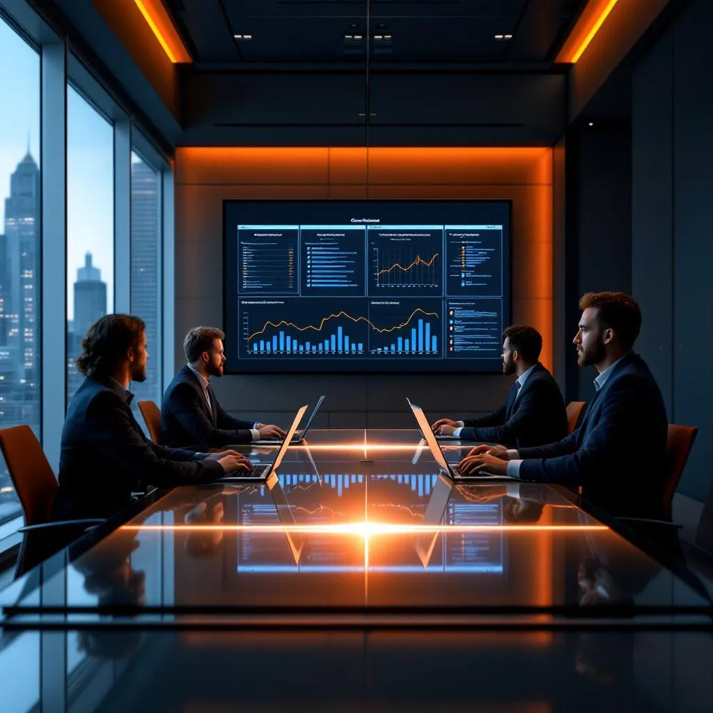 Cloud engineer versus DevOps versus SRE versus cloud security engineer salary comparison 2026 showing four professionals in a conference room reviewing role-specific technical dashboards and salary comparison charts