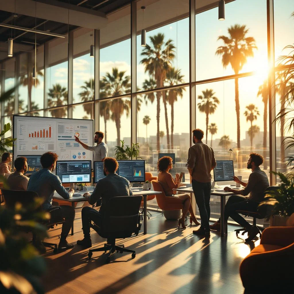 IT professionals in an Orange County office — the roles KORE1 staffs nationwide