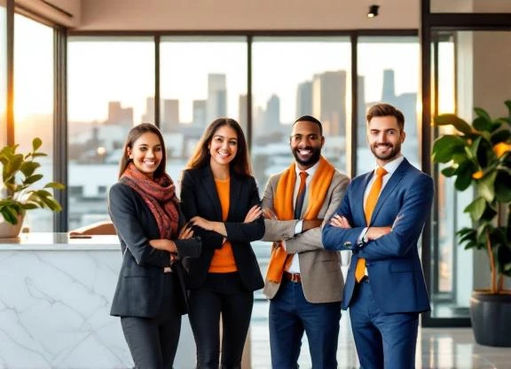 KORE1 Workforce Solutions staffing team in their Southern California office - 20 years of contract staffing expertise