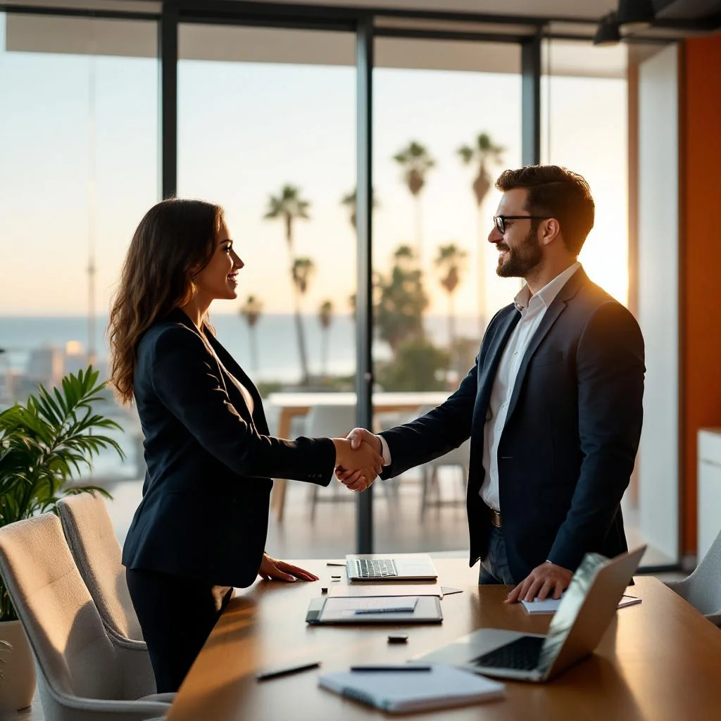 KORE1 recruiter reviewing IT candidate profiles for an Orange County technology company